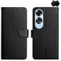 HT02 Genuine Leather Fingerprint-proof Flip Phone Case