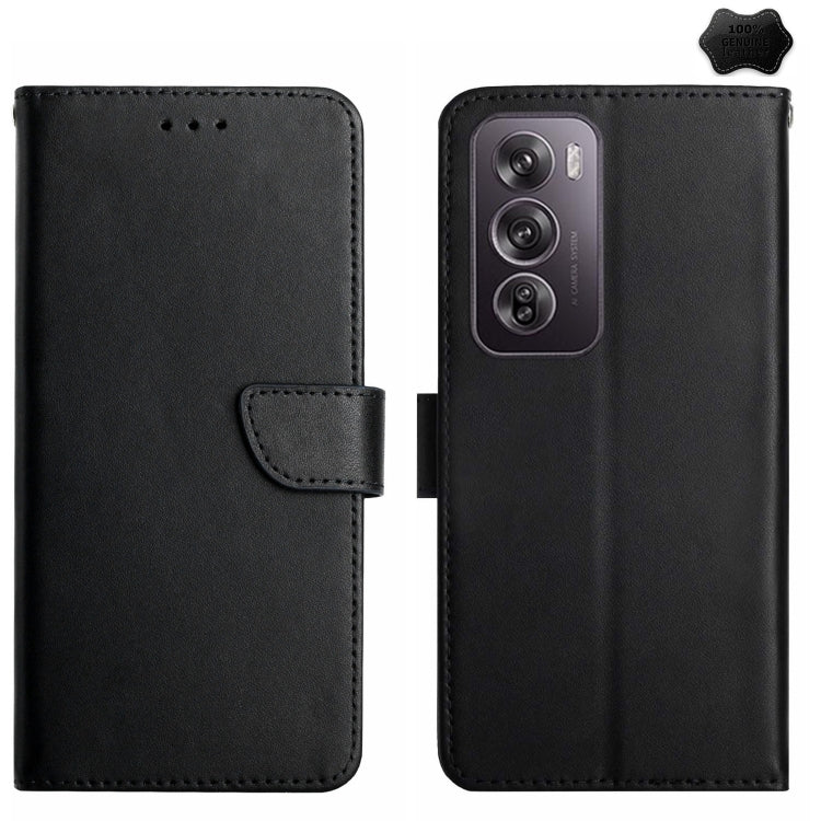 HT02 Genuine Leather Fingerprint-proof Flip Phone Case