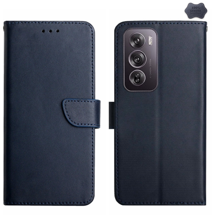 HT02 Genuine Leather Fingerprint-proof Flip Phone Case