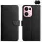 HT02 Genuine Leather Fingerprint-proof Flip Phone Case
