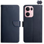 HT02 Genuine Leather Fingerprint-proof Flip Phone Case