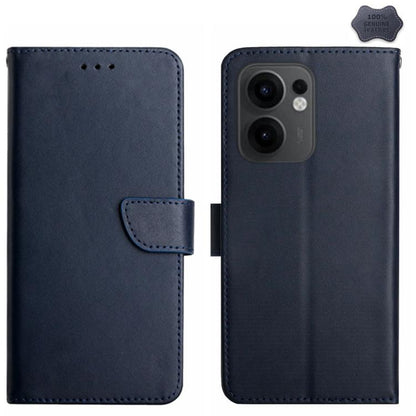 HT02 Genuine Leather Fingerprint-proof Flip Phone Case