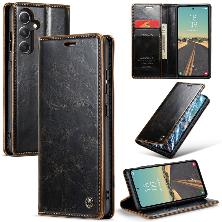 CaseMe-003 PU + PC Business Style Crazy Horse Texture Leather Phone Case