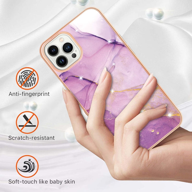 Electroplating Marble Pattern Dual-side IMD TPU Shockproof Phone Case