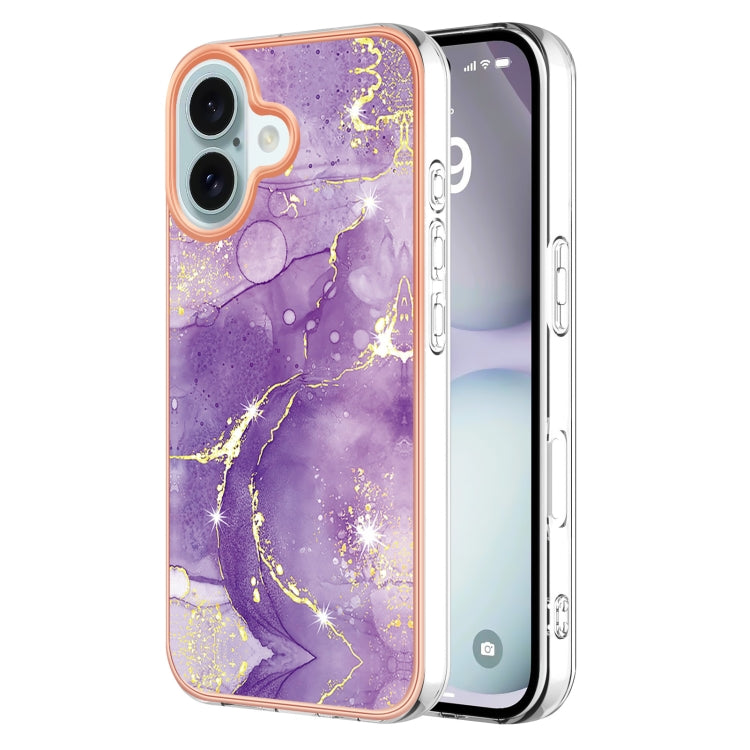 Electroplating Marble Pattern Dual-side IMD TPU Shockproof Phone Case
