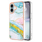 Electroplating Marble Pattern Dual-side IMD TPU Shockproof Phone Case