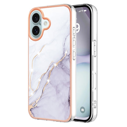 Electroplating Marble Pattern Dual-side IMD TPU Shockproof Phone Case