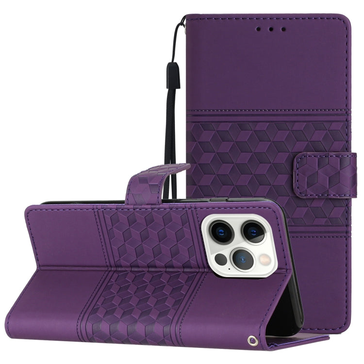 Diamond Embossed Skin Feel Leather Phone Case, For iPhone Air, For iPhone 16 Pro Max, For iPhone 16 Pro, For iPhone 16 Plus