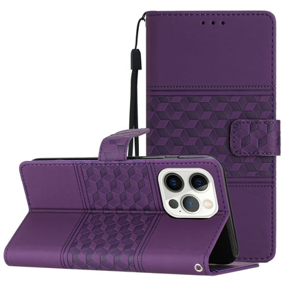 Diamond Embossed Skin Feel Leather Phone Case, For iPhone Air, For iPhone 16 Pro Max, For iPhone 16 Pro, For iPhone 16 Plus