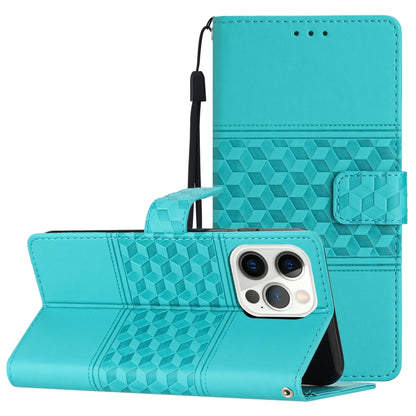 Diamond Embossed Skin Feel Leather Phone Case, For iPhone Air, For iPhone 16 Pro Max, For iPhone 16 Pro, For iPhone 16 Plus