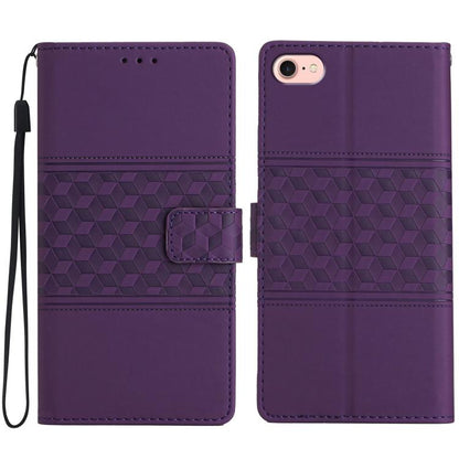 Diamond Embossed Skin Feel Leather Phone Case, For iPhone 16e / 17e, For iPhone 17 Pro Max, For iPhone 17 Pro, For iPhone 17