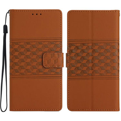 Diamond Embossed Skin Feel Leather Phone Case, For iPhone 16e / 17e, For iPhone 17 Pro Max, For iPhone 17 Pro, For iPhone 17