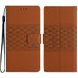 Diamond Embossed Skin Feel Leather Phone Case, For iPhone 16e / 17e, For iPhone 17 Pro Max, For iPhone 17 Pro, For iPhone 17