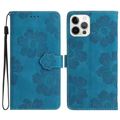 Flower Embossing Pattern Leather Phone Case, For iPhone 16, For iPhone 15 Pro Max, For iPhone 15 Pro, For iPhone 15 Plus