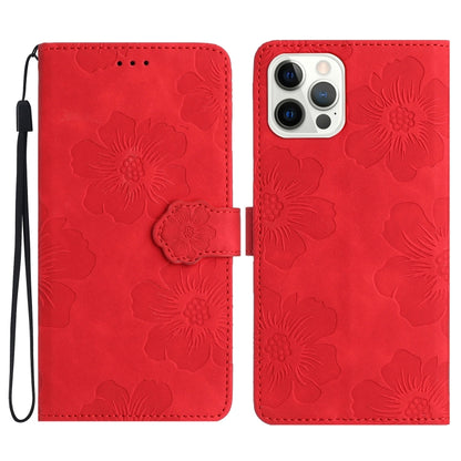 Flower Embossing Pattern Leather Phone Case, For iPhone 16, For iPhone 15 Pro Max, For iPhone 15 Pro, For iPhone 15 Plus
