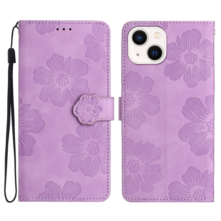 Flower Embossing Pattern Leather Phone Case, For iPhone 16, For iPhone 15 Pro Max, For iPhone 15 Pro, For iPhone 15 Plus
