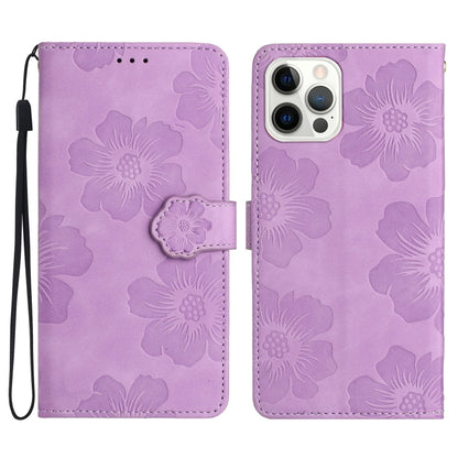 Flower Embossing Pattern Leather Phone Case, For iPhone Air, For iPhone 16 Pro Max, For iPhone 16 Pro, For iPhone 16 Plus