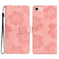 Flower Embossing Pattern Leather Phone Case, For iPhone 16e / 17e, For iPhone 17 Pro Max, For iPhone 17 Pro, For iPhone 17