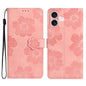 Flower Embossing Pattern Leather Phone Case, For iPhone 16e / 17e, For iPhone 17 Pro Max, For iPhone 17 Pro, For iPhone 17