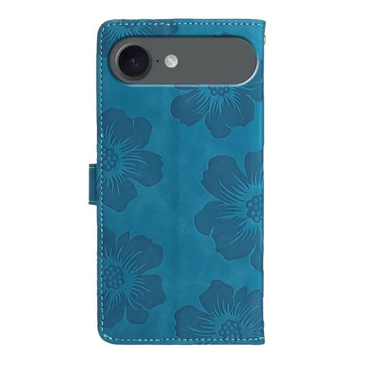 Flower Embossing Pattern Leather Phone Case, For iPhone Air, For iPhone 16 Pro Max, For iPhone 16 Pro, For iPhone 16 Plus