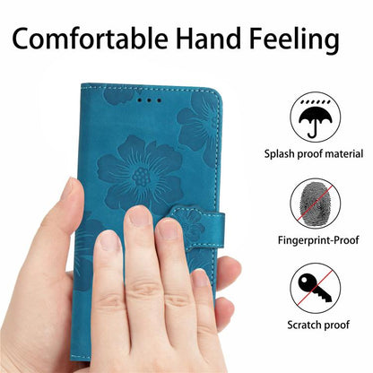 Flower Embossing Pattern Leather Phone Case, For iPhone Air, For iPhone 16 Pro Max, For iPhone 16 Pro, For iPhone 16 Plus