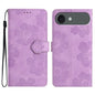 Flower Embossing Pattern Leather Phone Case, For iPhone Air, For iPhone 16 Pro Max, For iPhone 16 Pro, For iPhone 16 Plus