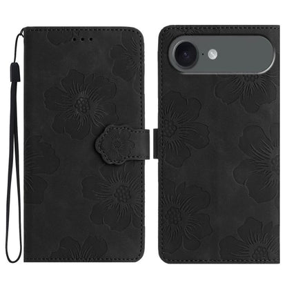 Flower Embossing Pattern Leather Phone Case, For iPhone Air, For iPhone 16 Pro Max, For iPhone 16 Pro, For iPhone 16 Plus