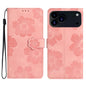 Flower Embossing Pattern Leather Phone Case, For iPhone 16e / 17e, For iPhone 17 Pro Max, For iPhone 17 Pro, For iPhone 17