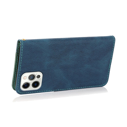 Dual-color Stitching Leather Phone Case