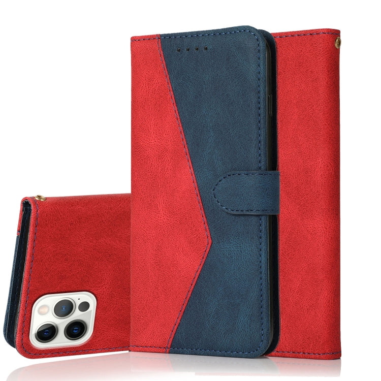 Dual-color Stitching Leather Phone Case