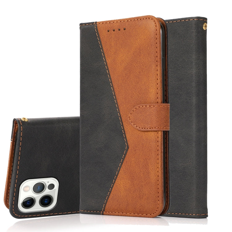 Dual-color Stitching Leather Phone Case