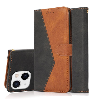 Dual-color Stitching Leather Phone Case