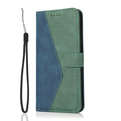 Dual-color Stitching Leather Phone Case, For iPhone 15