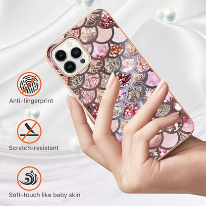 Electroplating Pattern IMD TPU Shockproof Case, For iPhone 16 Pro Max, For iPhone 16 Pro, For iPhone 16 Plus, For iPhone 16