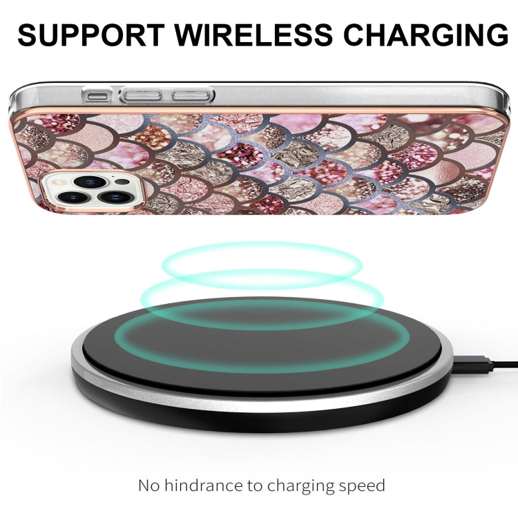 Electroplating Pattern IMD TPU Shockproof Case, For iPhone 16 Pro Max, For iPhone 16 Pro, For iPhone 16 Plus, For iPhone 16