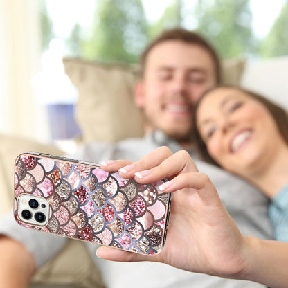 Electroplating Pattern IMD TPU Shockproof Case, For iPhone 16 Pro Max, For iPhone 16 Pro, For iPhone 16 Plus, For iPhone 16