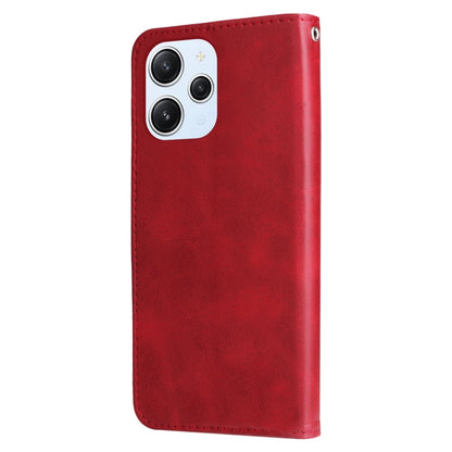 Fashion Calf Texture Zipper Leather Phone Case, For Xiaomi Redmi 12 4G