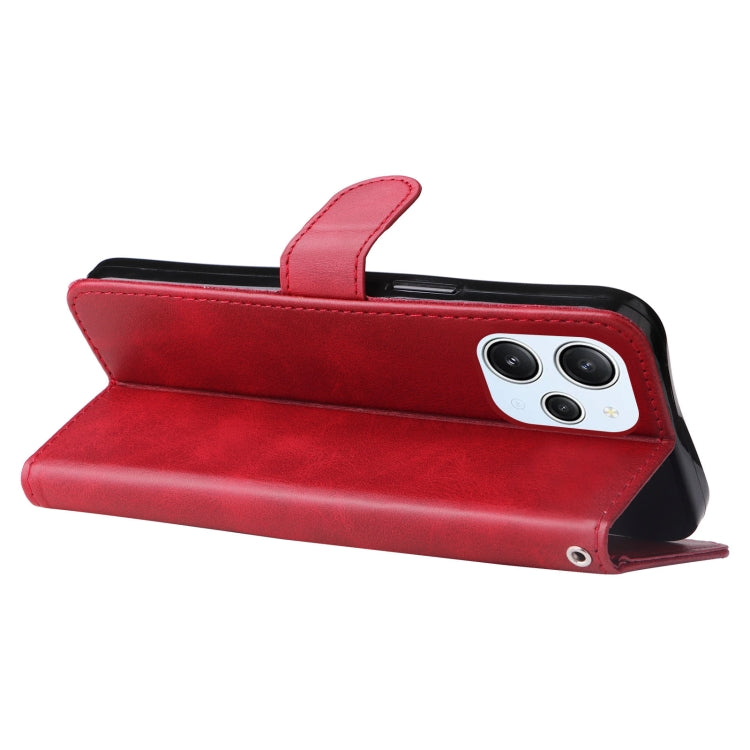 Fashion Calf Texture Zipper Leather Phone Case, For Xiaomi Redmi 12 4G