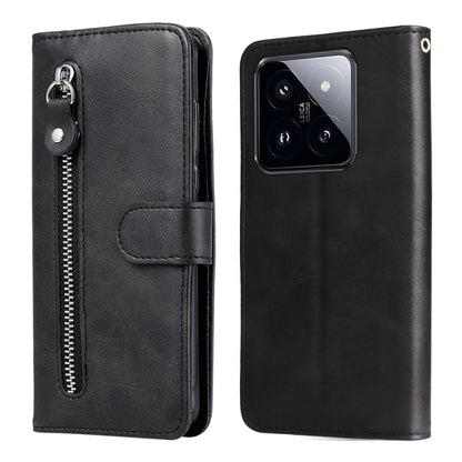 Fashion Calf Texture Zipper Leather Phone Case, For Xiaomi 14 Ultra, For Xiaomi 14 Pro, For Xiaomi 14, For Xiaomi Redmi Note13 5G Global