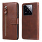 Fashion Calf Texture Zipper Leather Phone Case, For Xiaomi 14 Ultra, For Xiaomi 14 Pro, For Xiaomi 14, For Xiaomi Redmi Note13 5G Global