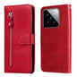 Fashion Calf Texture Zipper Leather Phone Case, For Xiaomi 14 Ultra, For Xiaomi 14 Pro, For Xiaomi 14, For Xiaomi Redmi Note13 5G Global