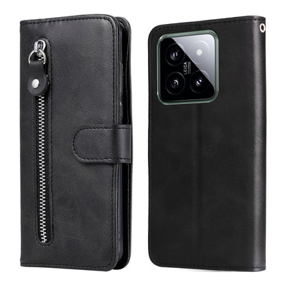 Fashion Calf Texture Zipper Leather Phone Case, For Xiaomi 14 Ultra, For Xiaomi 14 Pro, For Xiaomi 14, For Xiaomi Redmi Note13 5G Global