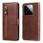 Fashion Calf Texture Zipper Leather Phone Case, For Xiaomi 14 Ultra, For Xiaomi 14 Pro, For Xiaomi 14, For Xiaomi Redmi Note13 5G Global