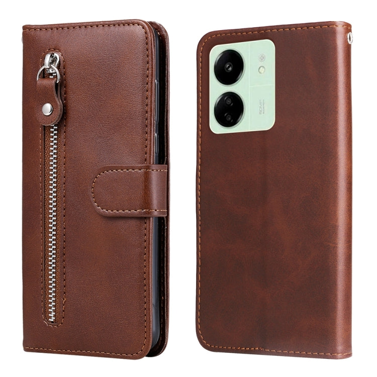 Fashion Calf Texture Zipper Leather Phone Case, For Xiaomi Redmi 13C 4G, For Xiaomi Redmi Note13 Pro+ 5G Global, For Xiaomi Redmi Note13 Pro 5G Global, For Xiaomi Redmi K70 / K70 Pro