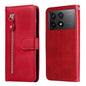 Fashion Calf Texture Zipper Leather Phone Case, For Xiaomi Redmi 13C 4G, For Xiaomi Redmi Note13 Pro+ 5G Global, For Xiaomi Redmi Note13 Pro 5G Global, For Xiaomi Redmi K70 / K70 Pro