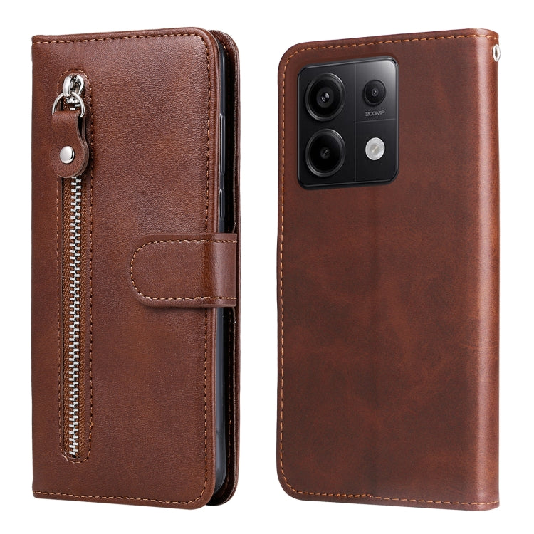 Fashion Calf Texture Zipper Leather Phone Case, For Xiaomi Redmi 13C 4G, For Xiaomi Redmi Note13 Pro+ 5G Global, For Xiaomi Redmi Note13 Pro 5G Global, For Xiaomi Redmi K70 / K70 Pro