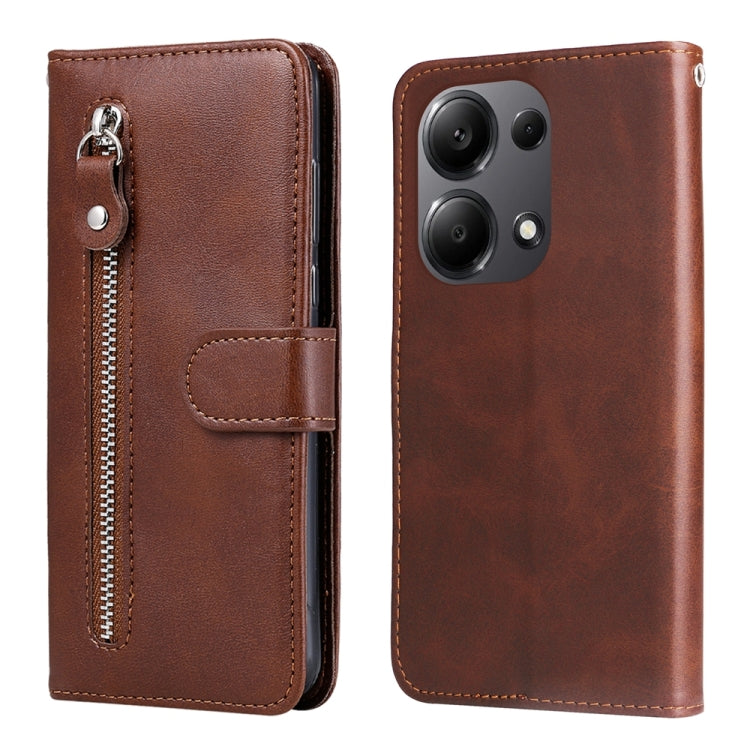 Fashion Calf Texture Zipper Leather Phone Case, For Xiaomi Redmi A3, For Xiaomi Redmi Note13 Pro 4G Global/Poco M6 Pro 4G, For Xiaomi Redmi Note13 4G, For Xiaomi Redmi K70E