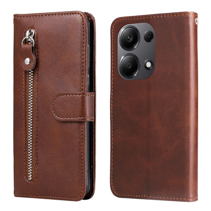 Fashion Calf Texture Zipper Leather Phone Case, For Xiaomi Redmi A3, For Xiaomi Redmi Note13 Pro 4G Global/Poco M6 Pro 4G, For Xiaomi Redmi Note13 4G, For Xiaomi Redmi K70E