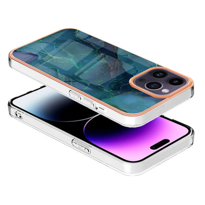Electroplating Marble Dual-side IMD Phone Case, For iPhone 16 Pro Max, For iPhone 16 Pro, For iPhone 16 Plus, For iPhone 16