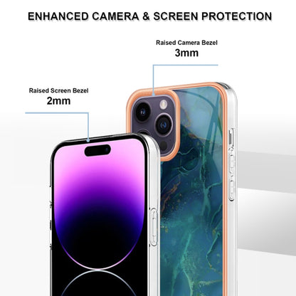 Electroplating Marble Dual-side IMD Phone Case, For iPhone 16 Pro Max, For iPhone 16 Pro, For iPhone 16 Plus, For iPhone 16